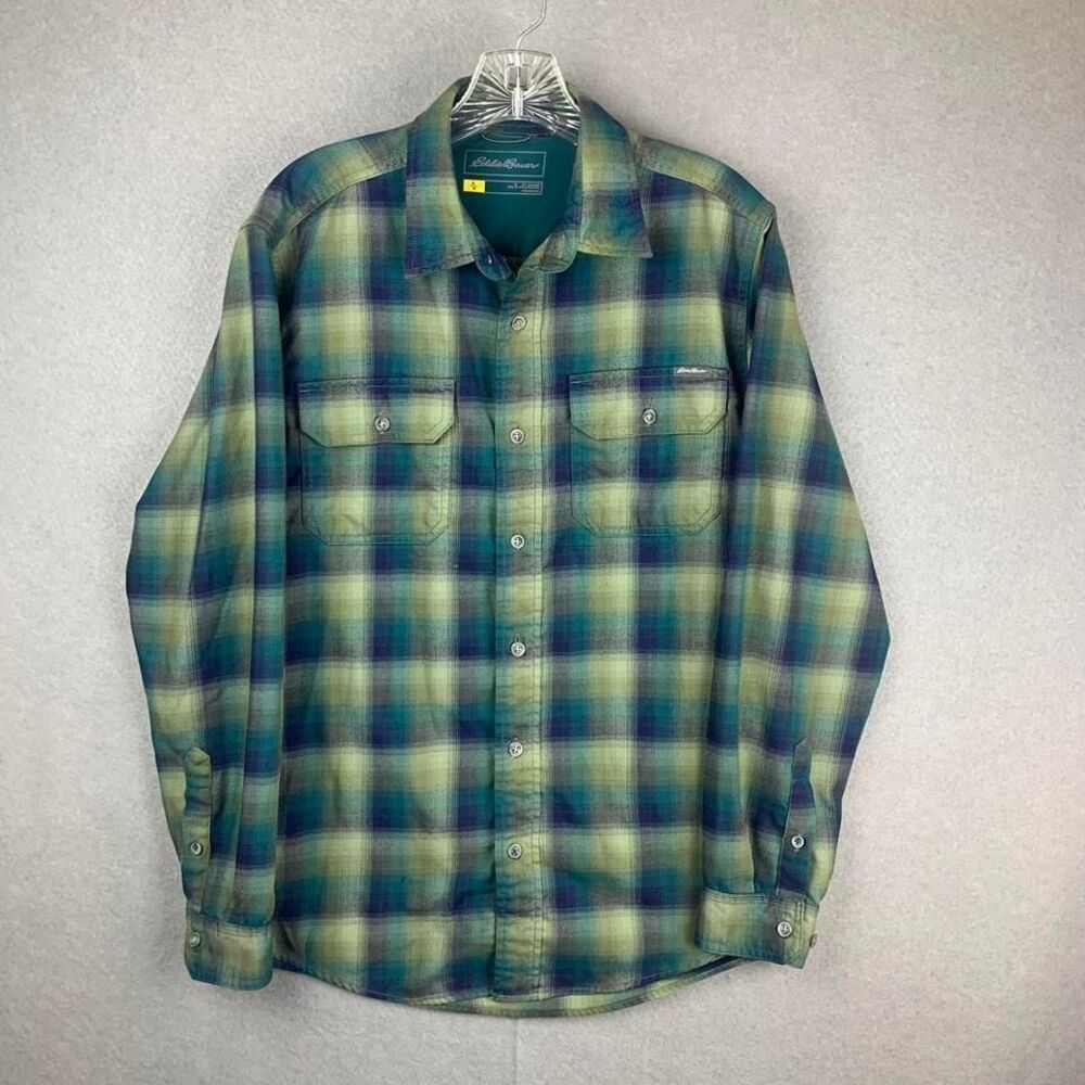 Eddie Bauer Long Sleeve Button Up T-Shirt Surf Skater‎ Men's Size Small Hiking